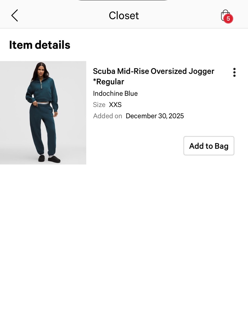 Lululemon Scuba Mid Rise Joggers